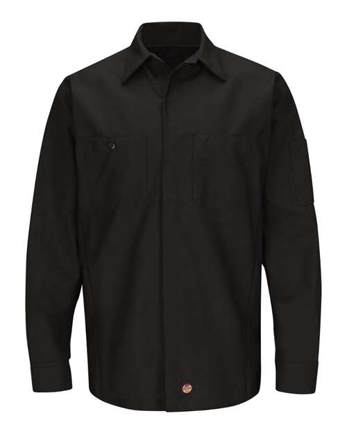 Red Kap SY10 Men's Long Sleeve Automotive Crew Shirt