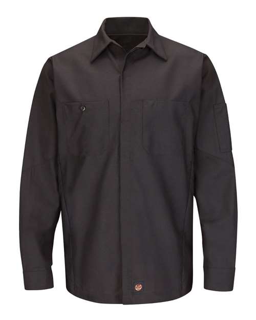 Red Kap SY10 Men's Long Sleeve Automotive Crew Shirt