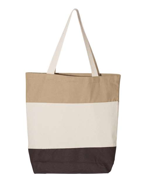 Q-Tees Q125900 11L Tri-Color Tote