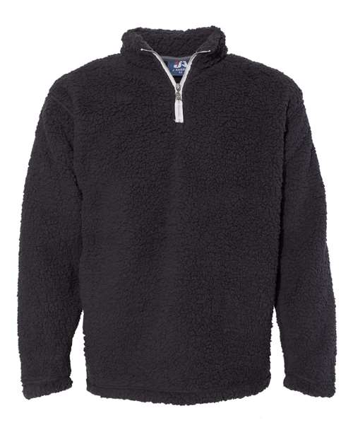 J. America 8454 Men's Sherpa Quarter-Zip Pullover