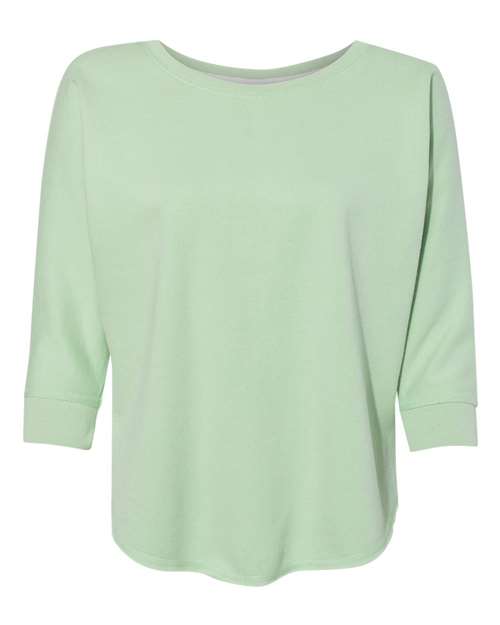 J. America 8685 Women's Lounge Fleece Dolman Crewneck Sweatshirt