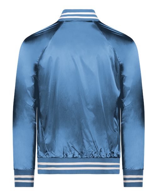 Augusta Sportswear 3610 Unisex Satin Baseball Jacket Striped Trim