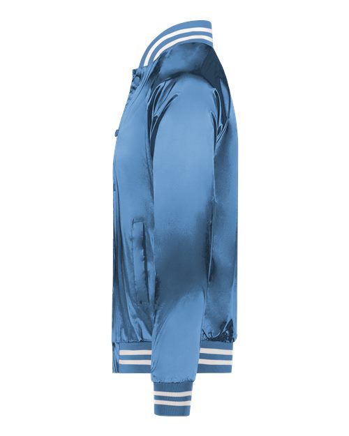 Augusta Sportswear 3610 Unisex Satin Baseball Jacket Striped Trim