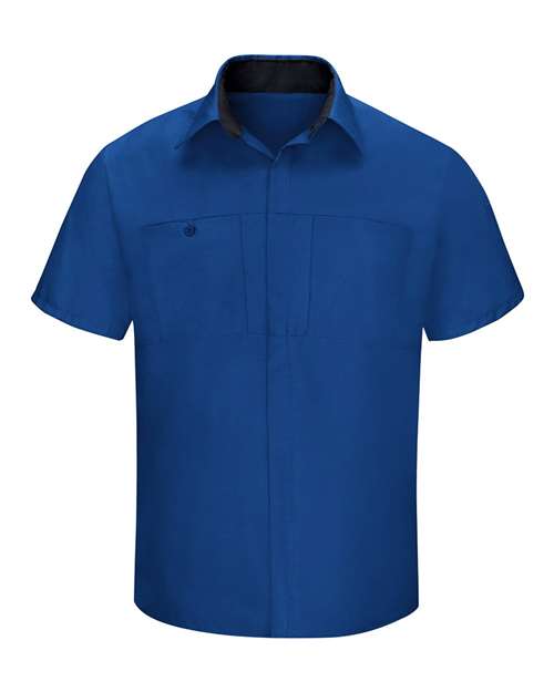 Red Kap SY42 Men's Performance Plus Short Sleeve Shirt With Oilblok Technology
