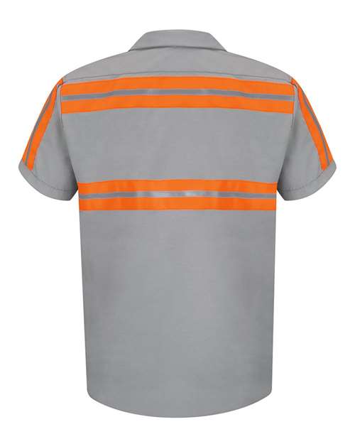 Red Kap SP24E Men's Enhanced Visibility Industrial Work Shirt