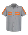 Red Kap SP24ET Men's Tall Enhanced Visibility Industrial Work Shirt