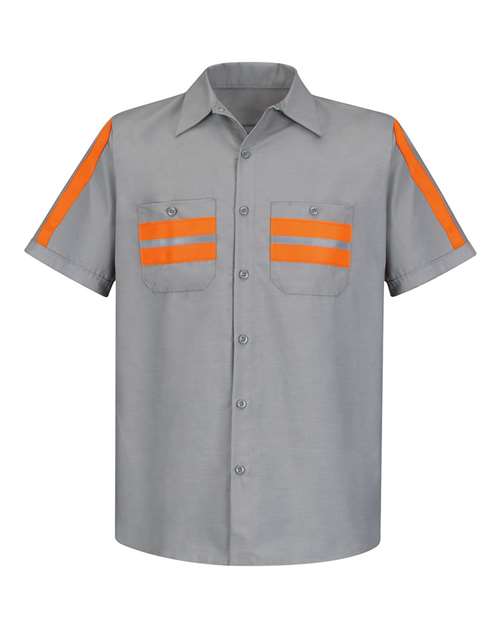 Red Kap SP24ET Men's Tall Enhanced Visibility Industrial Work Shirt