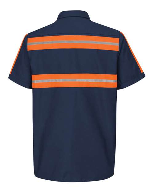 Red Kap SP24ET Men's Tall Enhanced Visibility Industrial Work Shirt