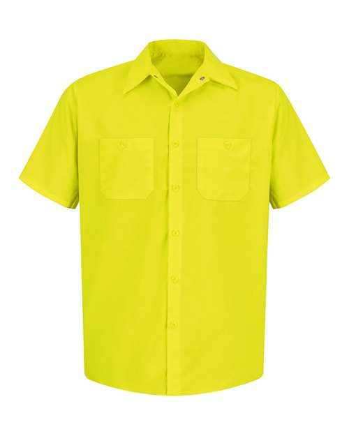 Red Kap SS24T Men's Tall Enhanced Visibility Short Sleeve Work Shirt