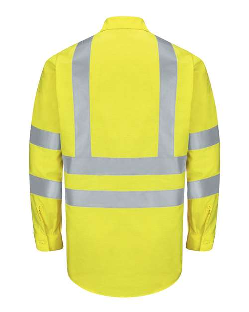 Red Kap SY14 Men's Enhanced & Hi-Visibility Long Sleeve Work Shirt