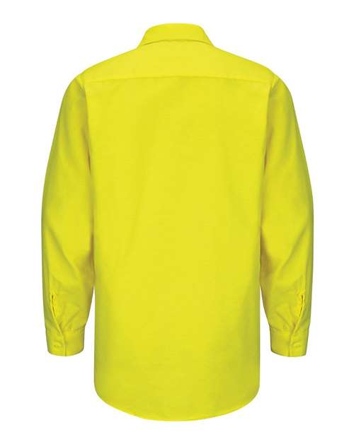 Red Kap SY14T Men's Tall Enhanced & Hi-Visibility Long Sleeve Work Shirt