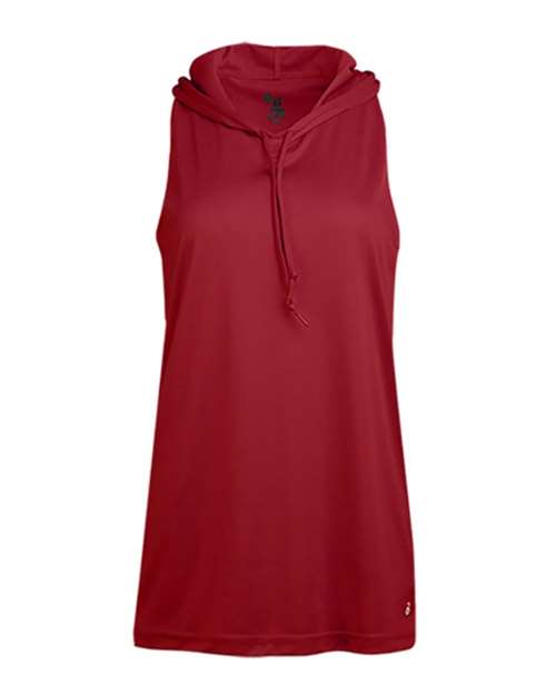 Badger 4111 Women's B-Core Racerback Hooded Tank Top