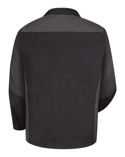 Red Kap SY10T Men's Tall Long Sleeve Automotive Crew Shirt