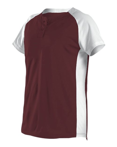 Alleson Athletic 522PDWG Girls' Two Button Fastpitch Jersey