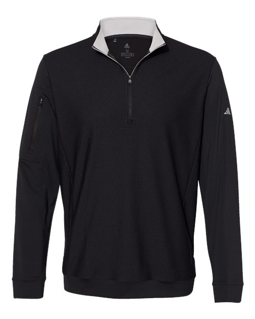 Adidas A295 Men's Textured Quarter-Zip Pullover