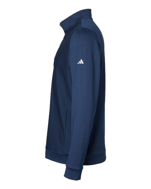 Adidas A295 Men's Textured Quarter-Zip Pullover