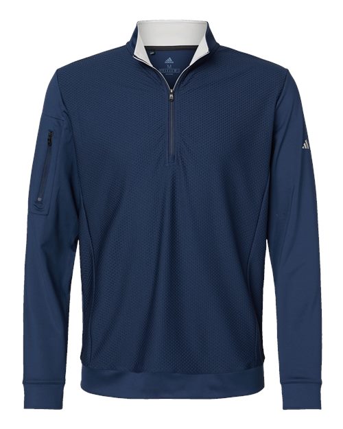 Adidas A295 Men's Textured Quarter-Zip Pullover