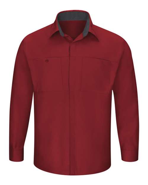 Red Kap SY32 Men's Performance Plus Long Sleeve Shirt with OilBlok Technology