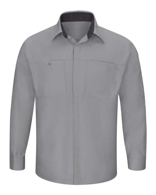Red Kap SY32T Men's Tall Performance Plus Long Sleeve Shirt with OilBlok Technology