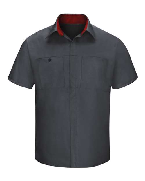 Red Kap SY42 Men's Performance Plus Short Sleeve Shirt With Oilblok Technology