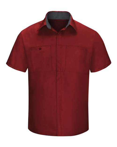 Red Kap SY42 Men's Performance Plus Short Sleeve Shirt With Oilblok Technology
