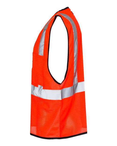 Kishigo 1519-1520 Unisex Single Pocket Zipper Mesh Class 2 Vest