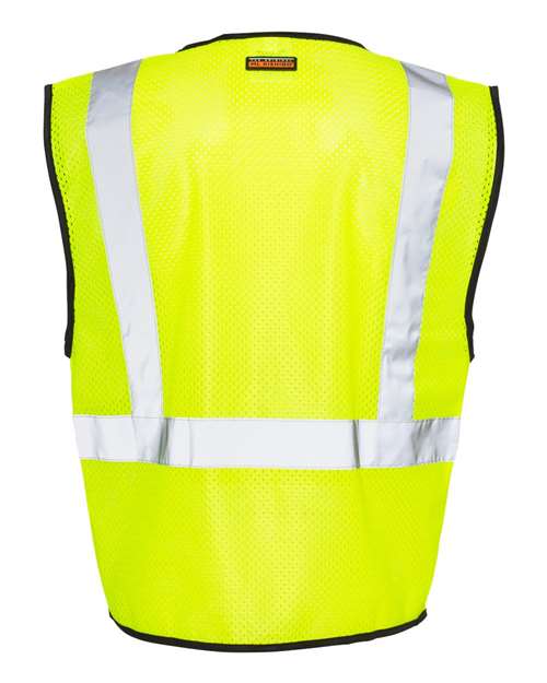 Kishigo 1537-1538 Unisex Double-Pocket Zippered Economy Class 2 Vest