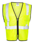 Kishigo 1537-1538 Unisex Double-Pocket Zippered Economy Class 2 Vest