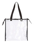 OAD OAD5006 OAD Clear Zippered Tote with Full Gusset