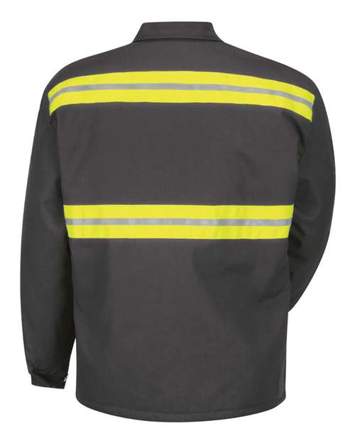 Red Kap JT50EN Men's Enhanced Visibility Perma-Lined Panel Jacket