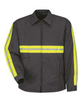 Red Kap JT50EN Men's Enhanced Visibility Perma-Lined Panel Jacket
