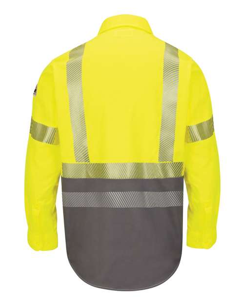 Bulwark SLB4H Men's Hi-Visibility Color Block Uniform Shirt - EXCEL FR® ComforTouch® - 7 oz.