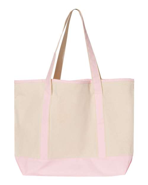Q-Tees Q1500 34.6L Large Canvas Deluxe Tote