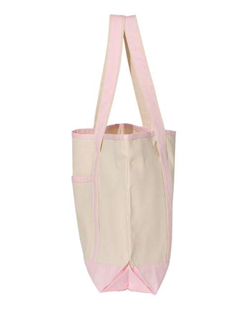 Q-Tees Q1500 34.6L Large Canvas Deluxe Tote