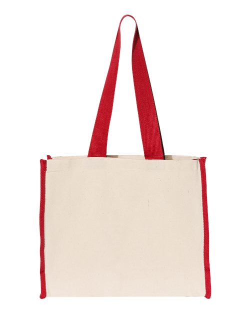 Q-Tees Q1100 14L Tote with Contrast-Color Handles