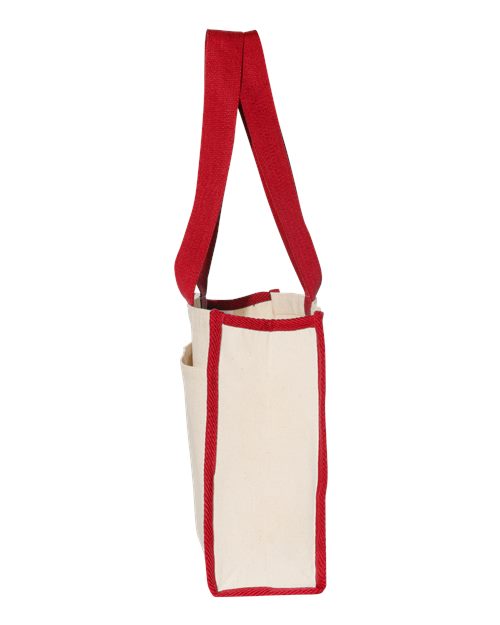 Q-Tees Q1100 14L Tote with Contrast-Color Handles