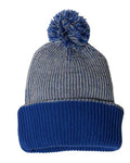 Sportsman SP70 12" Speckled Pom-Pom Cuffed Beanie