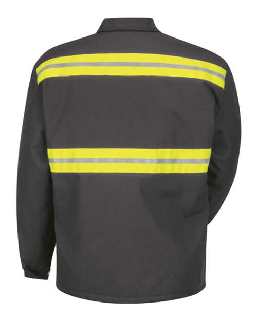 Red Kap JT50ENT Men's Tall Enhanced Visibility Perma-Lined Panel Jacket