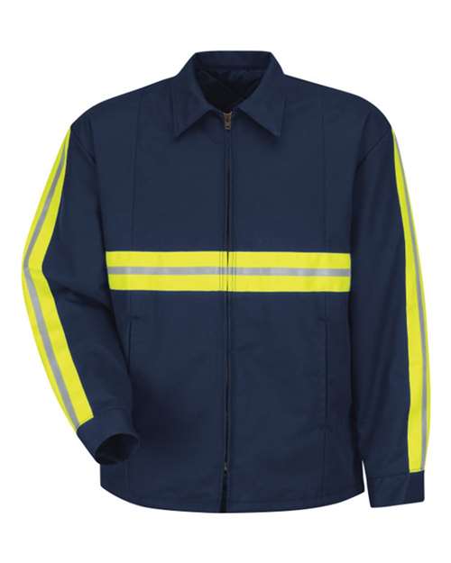 Red Kap JT50ENT Men's Tall Enhanced Visibility Perma-Lined Panel Jacket