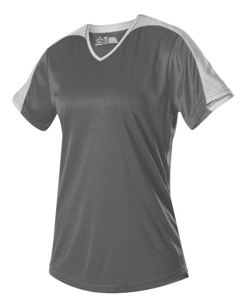 Alleson Athletic 558VG Girls' V-Neck Fastpitch Jersey