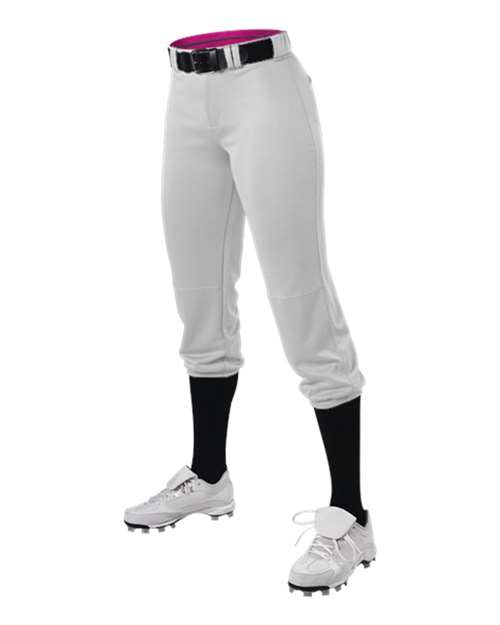 Alleson Athletic 615PSG Girls' Premium Fastpitch Softball Pants with Belt Loops