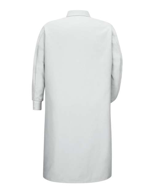 Red Kap KS60 Unisex Gripper-Front Pocketless Butcher Coat With Knit Cuffs