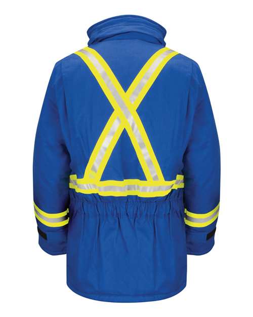 Bulwark JLPCL Men's Long Deluxe Parka With Reflective Trim - EXCEL FR® ComforTouch