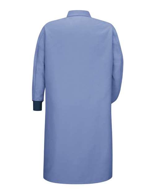 Red Kap KS60 Unisex Gripper-Front Pocketless Butcher Coat With Knit Cuffs