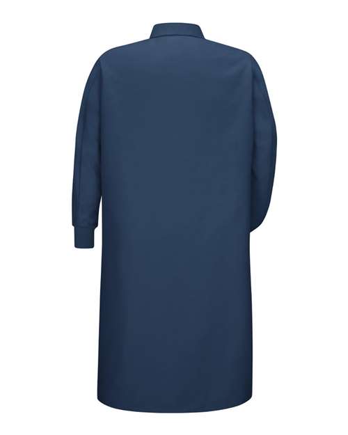 Red Kap KS60 Unisex Gripper-Front Pocketless Butcher Coat With Knit Cuffs