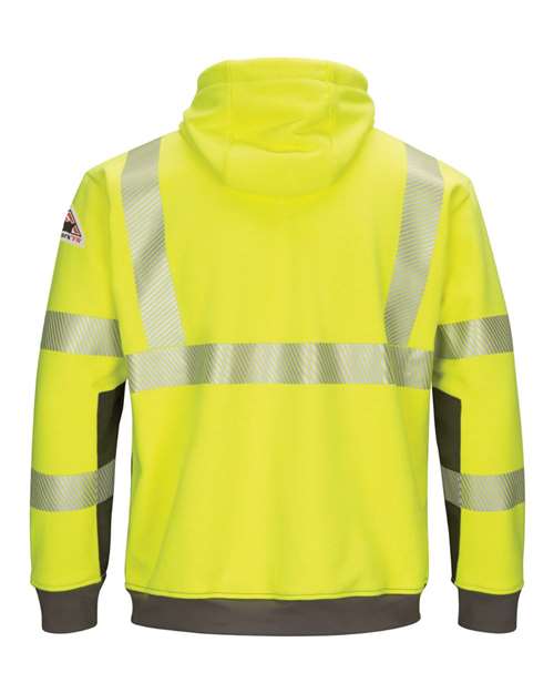 Bulwark SMB4T Men's Tall Hi-Visibility Color-Blocked Hooded Sweatshirt