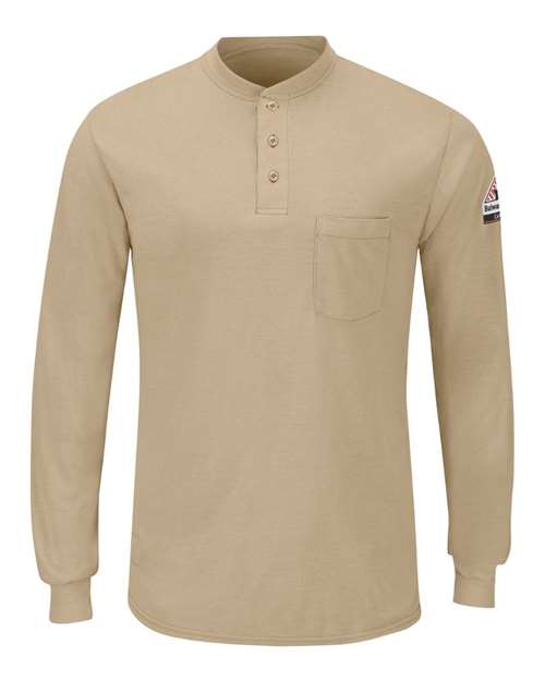 Bulwark SML8 Men's Long Sleeve Henley