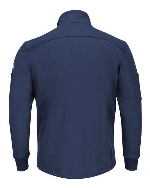 Bulwark SEZ2T Men's Tall Zip Front Fleece Jacket-Cotton /Spandex Blend