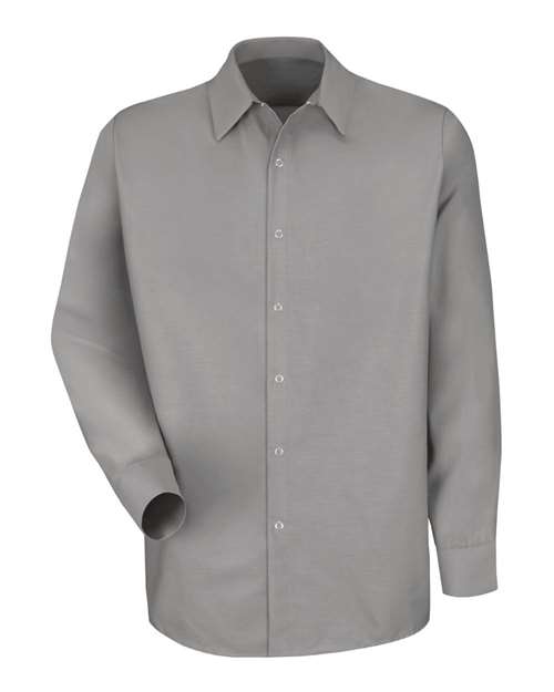 Red Kap SP16T Men's Tall Specialized Pocketless Poplin Long Sleeve Work Shirt