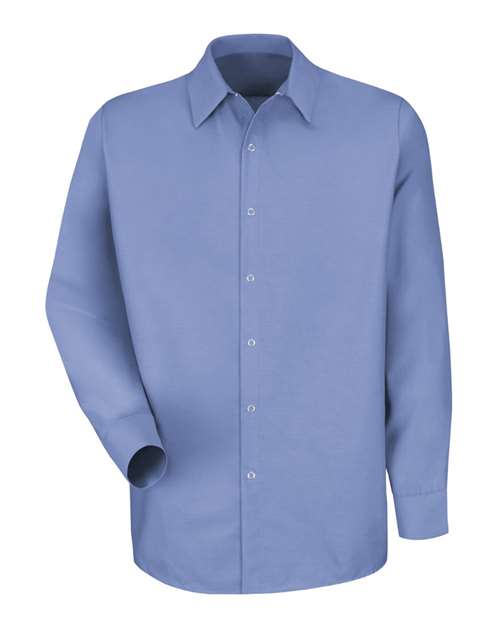 Red Kap SP16T Men's Tall Specialized Pocketless Poplin Long Sleeve Work Shirt